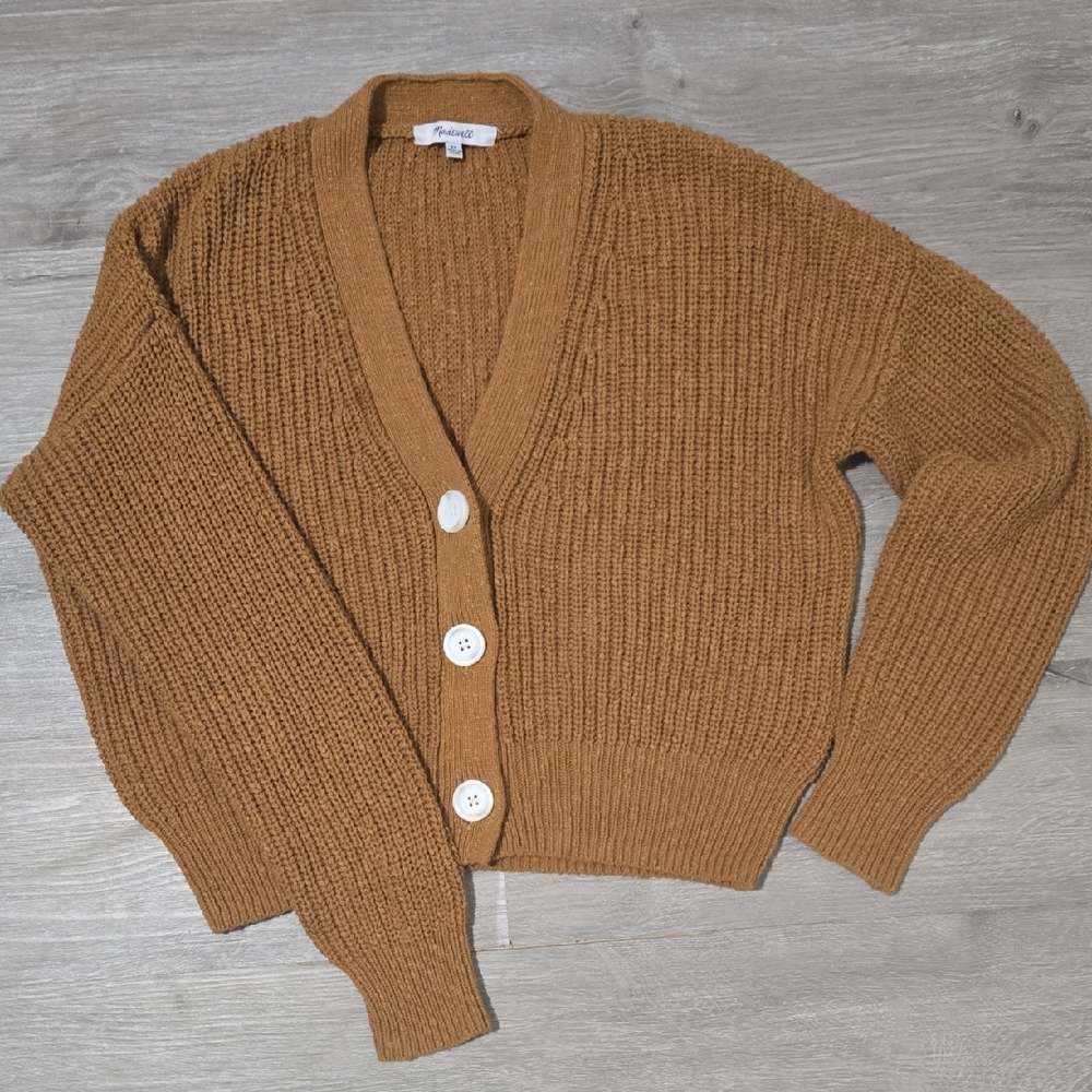 Madewell Tan Knit Cardigan